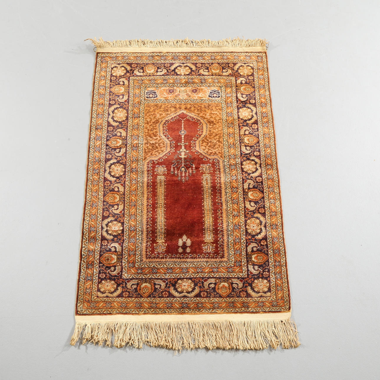 Oriental rug, silk on cotton.