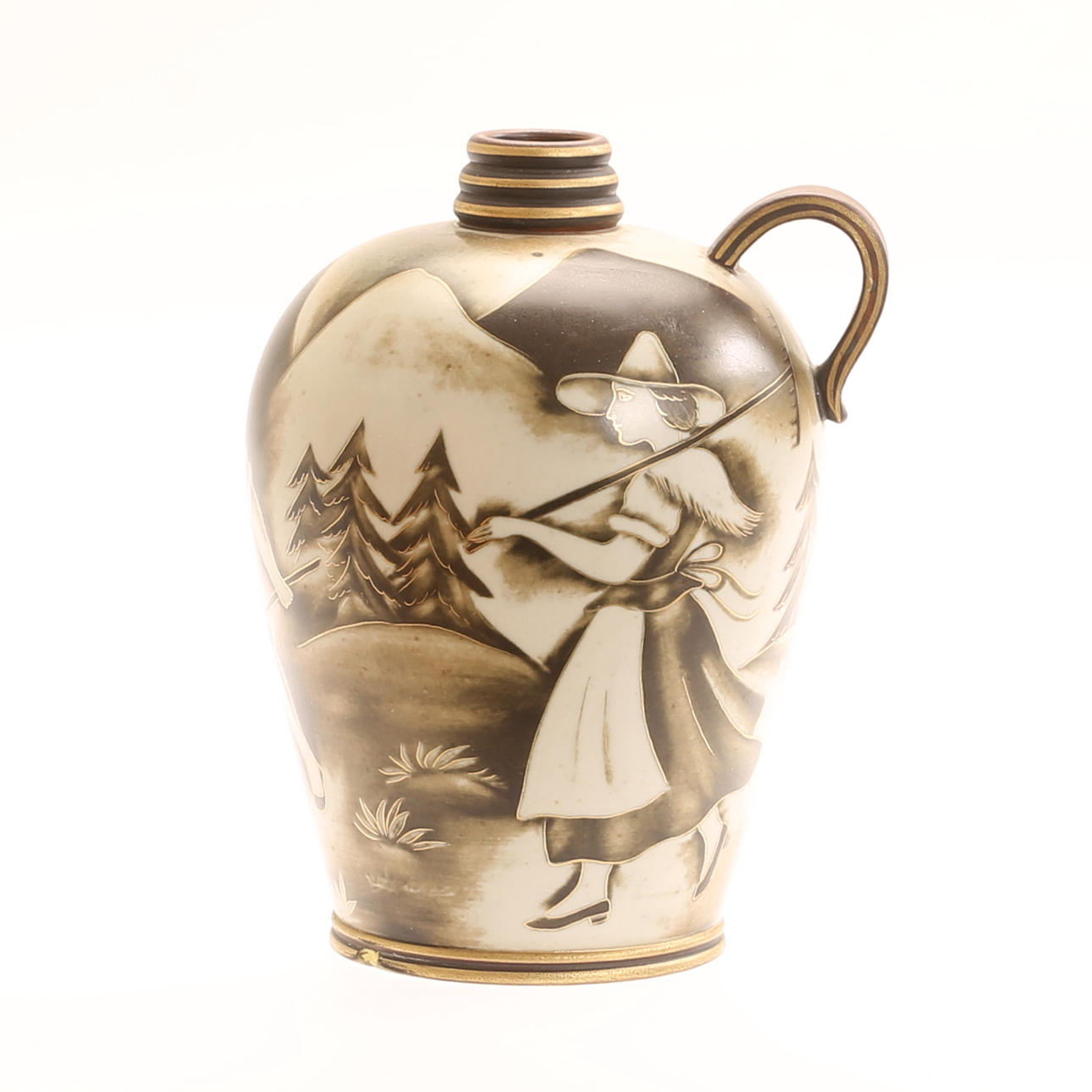 GUNNAR NYLUND. Vas, stenogds, "Flambé", Rörstrand.