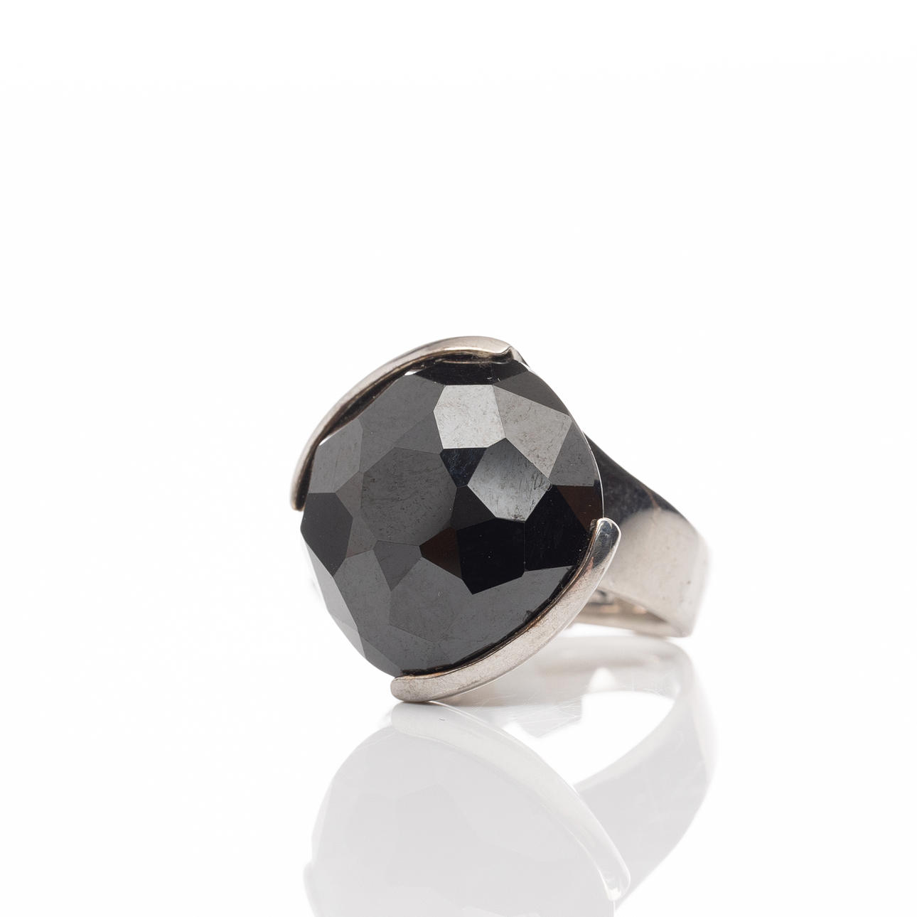 RING, Sterlingsilver, Ego, Svart cubic zirkon.