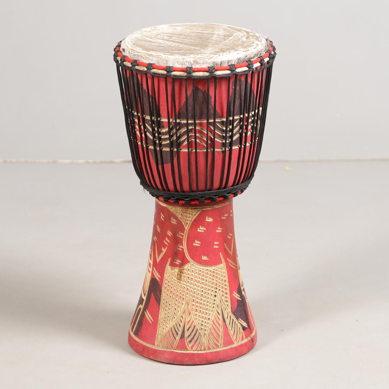 AN AFRICAN DJEMBE DRUM.