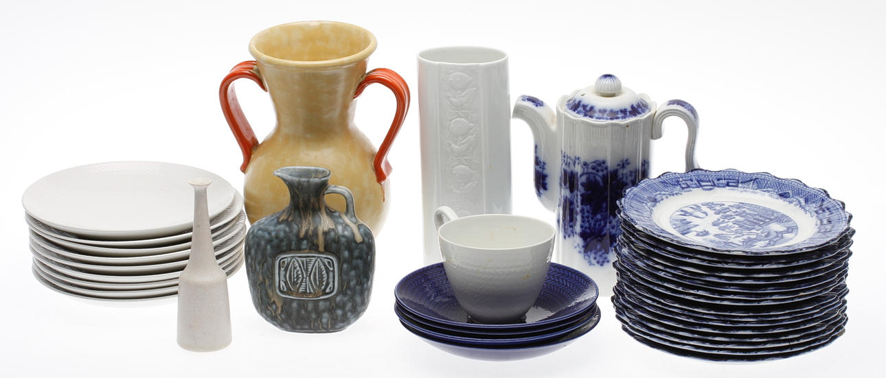 KERAMIKFÖREMÅL, Rosenthal, Rörstrand, Gefle, Ekeby.