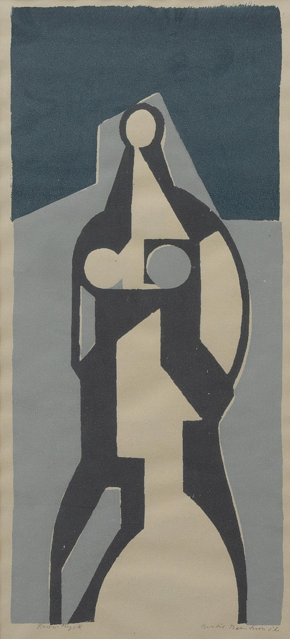 BERTIL BERNTSSON. Model, lithograph, sample print, signed.