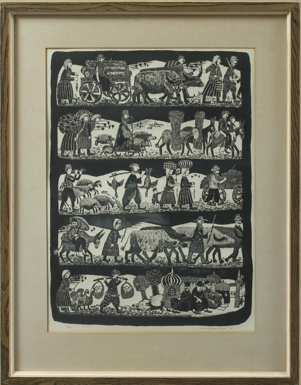 KERSTIN ABRAM-NILSSON. Figurscen, sign o numrerad 64/310.