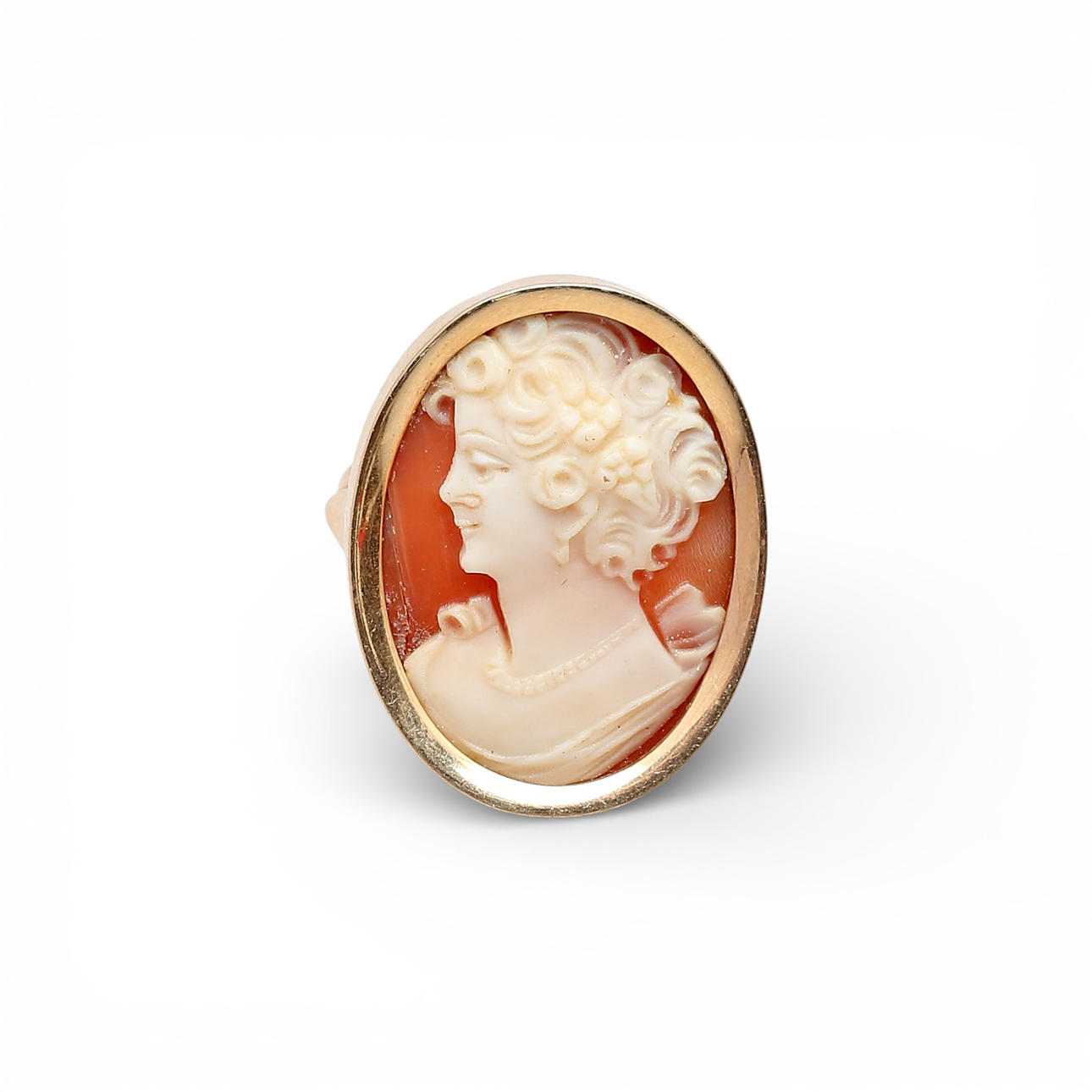 Ring with cameo, mid 20th Century.