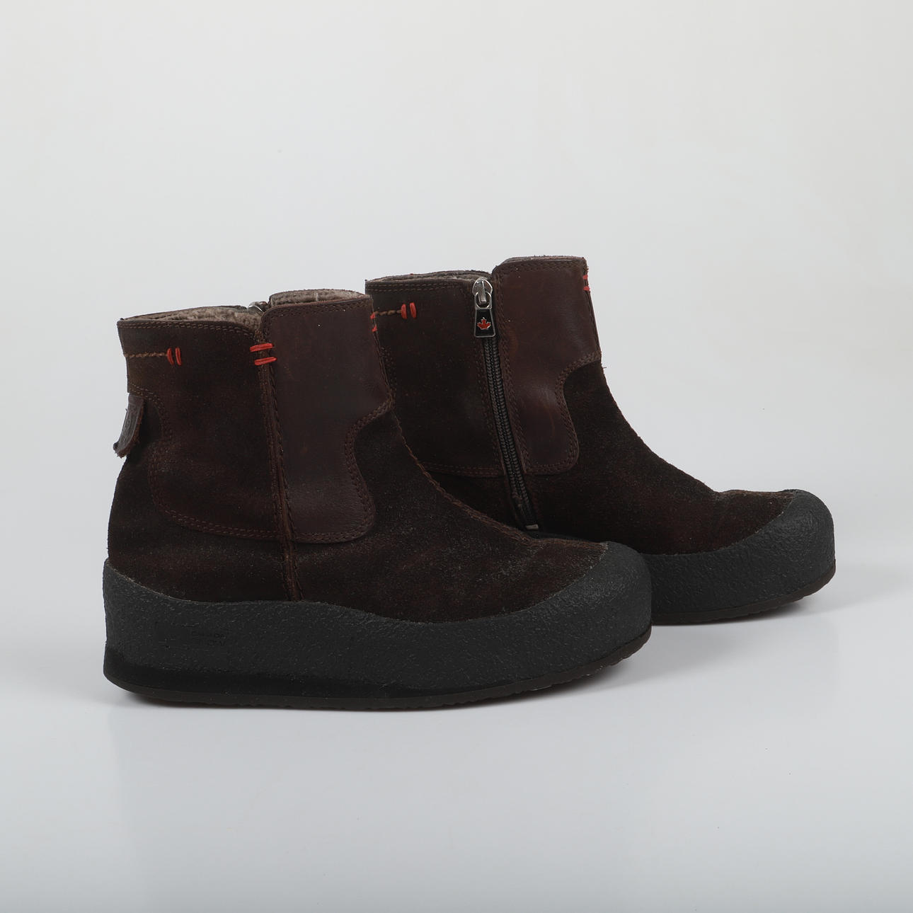 CURLING BOOTS, brown suede, Canada Snow/Scorett. Vintage