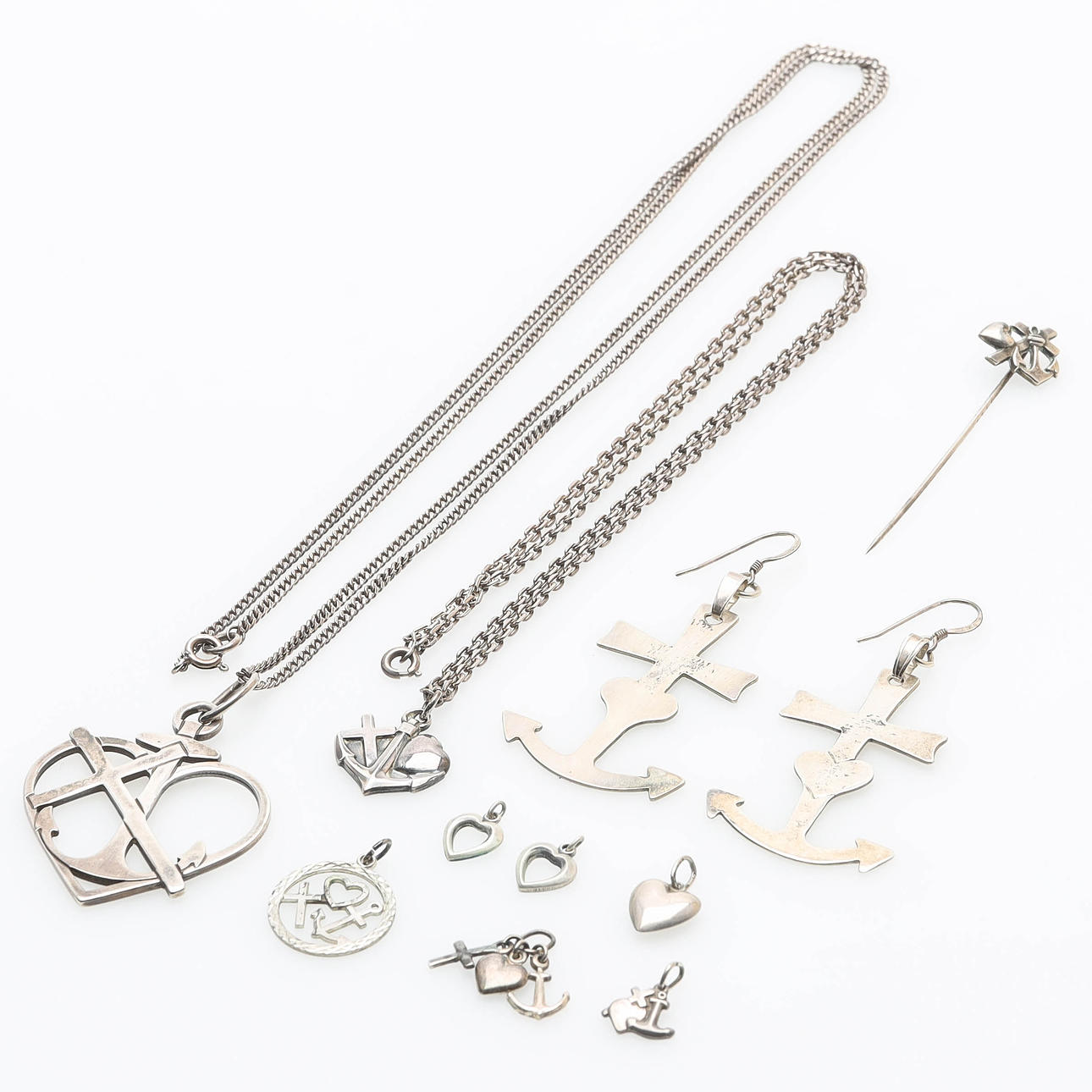 SMYCKEN, 12 st, silver, "Tro, Hopp & Kärlek".