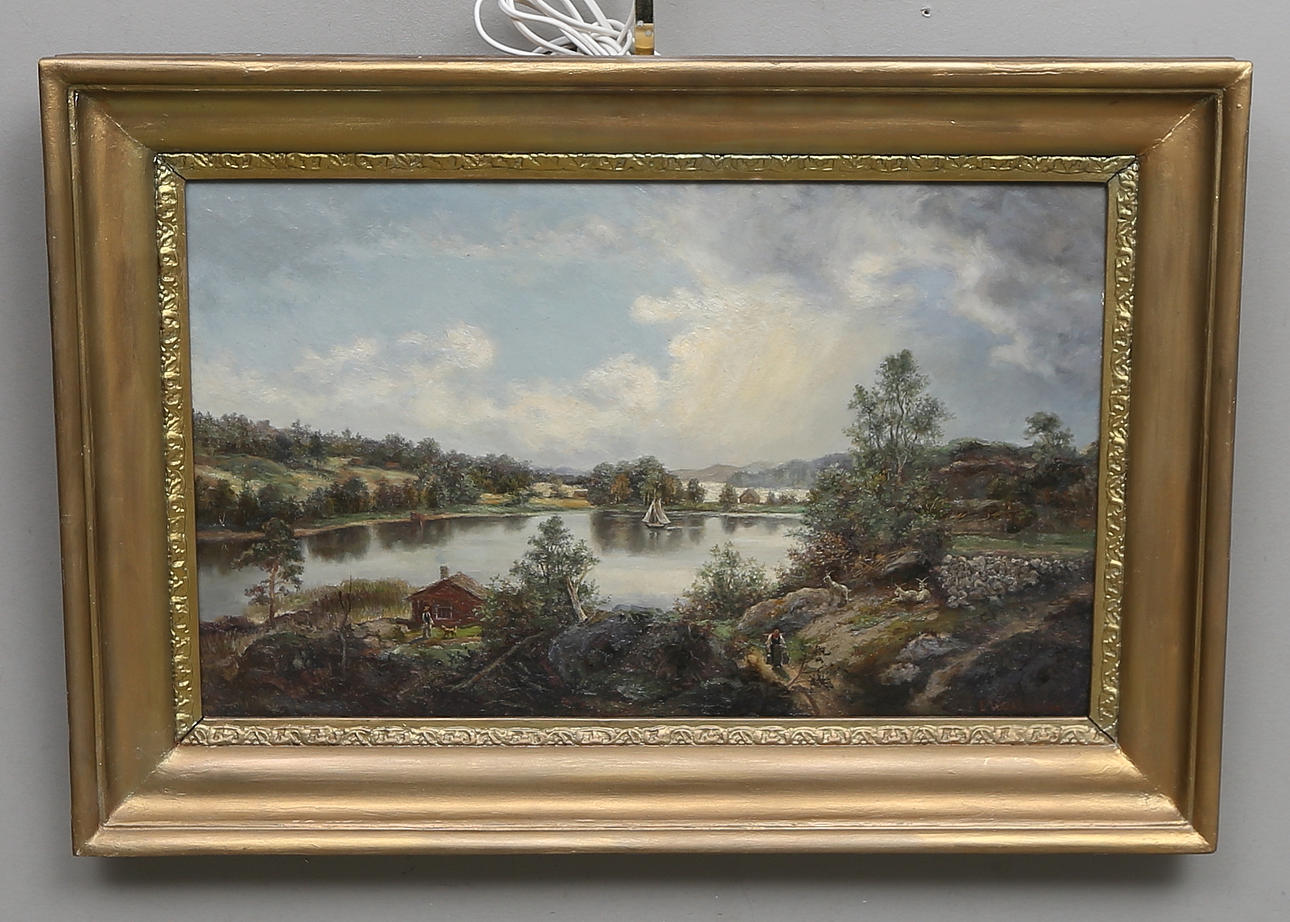 EHRENFRIED WAHLQVIST(1815-1895). Olja på duk, signerad E Wahlqvist och daterad 1865.