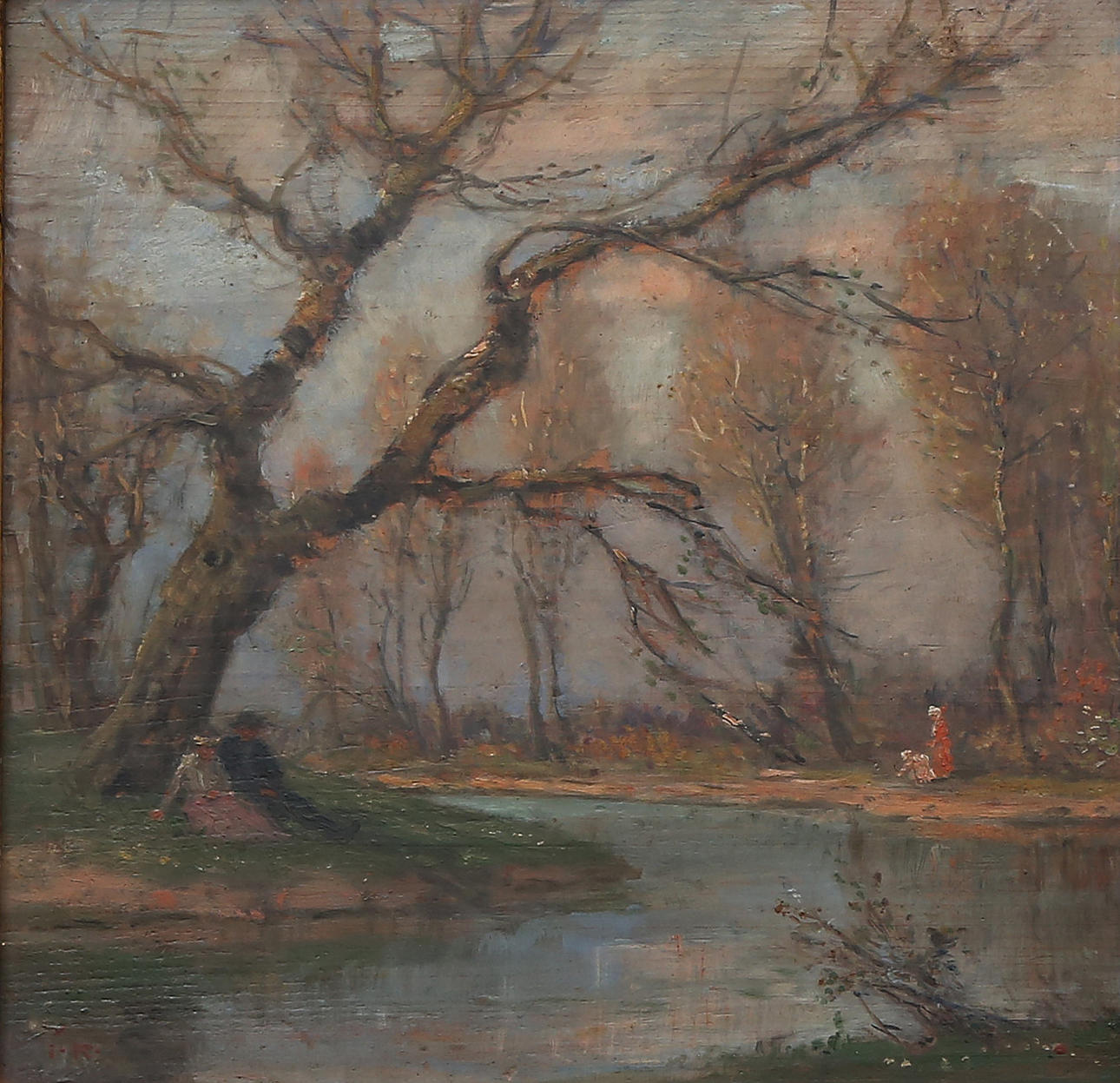 GERMAN SCHOOL, 19TH CENTURY. Lake landscape.