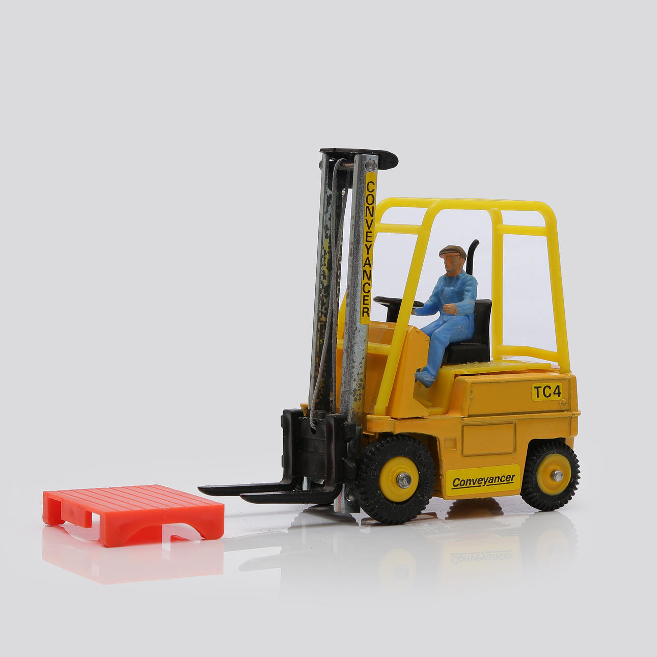 DINKY TOYS, CONVEYANCER FORK LIFT TRUCK, NR 404, ORIGINALKARTONG