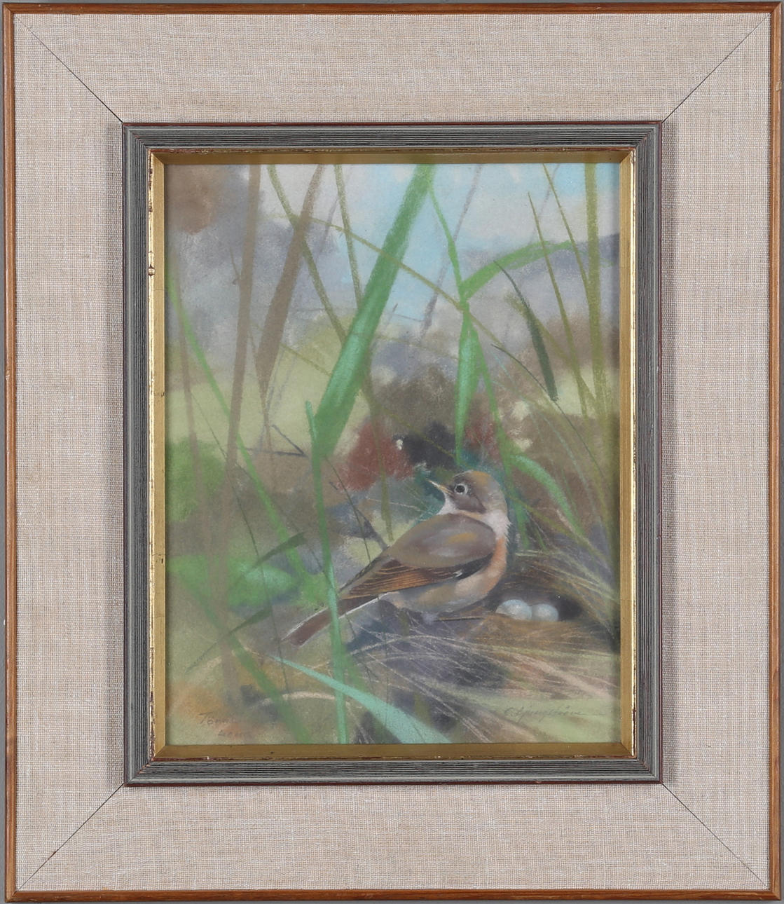 CARL ERIK LJUNGSTRÖM. pastell, sigenrad.