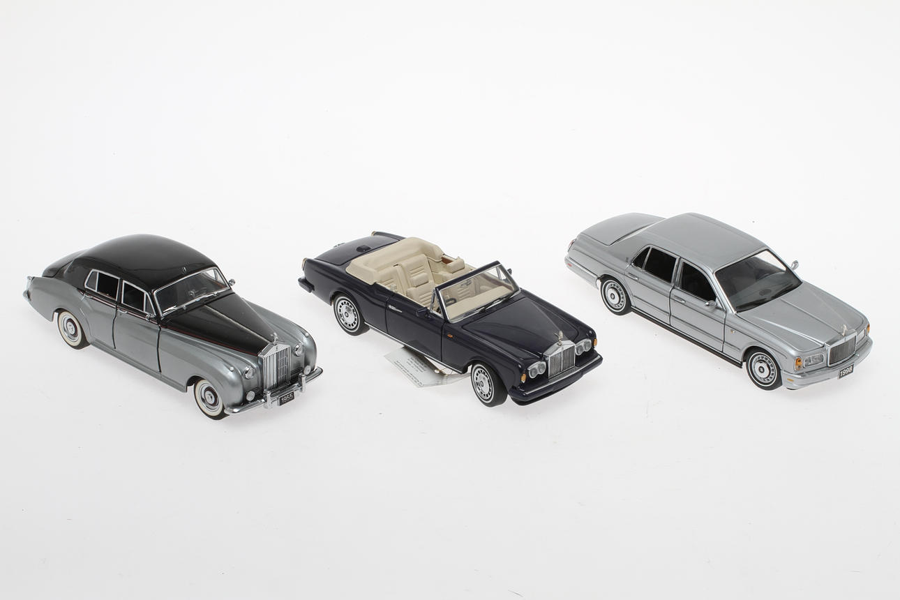 MODELLBILAR FRANKLIN MINT 3 stycken nyare Rolls Royce.
