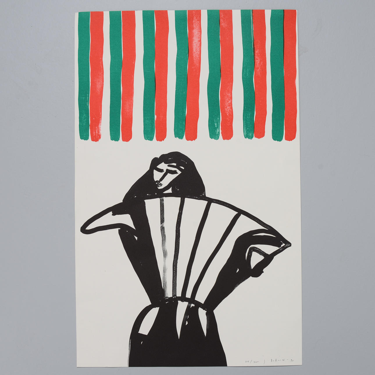 JONAS BOHLIN. Figure composition, signed, numbered 216/320, dated -90.