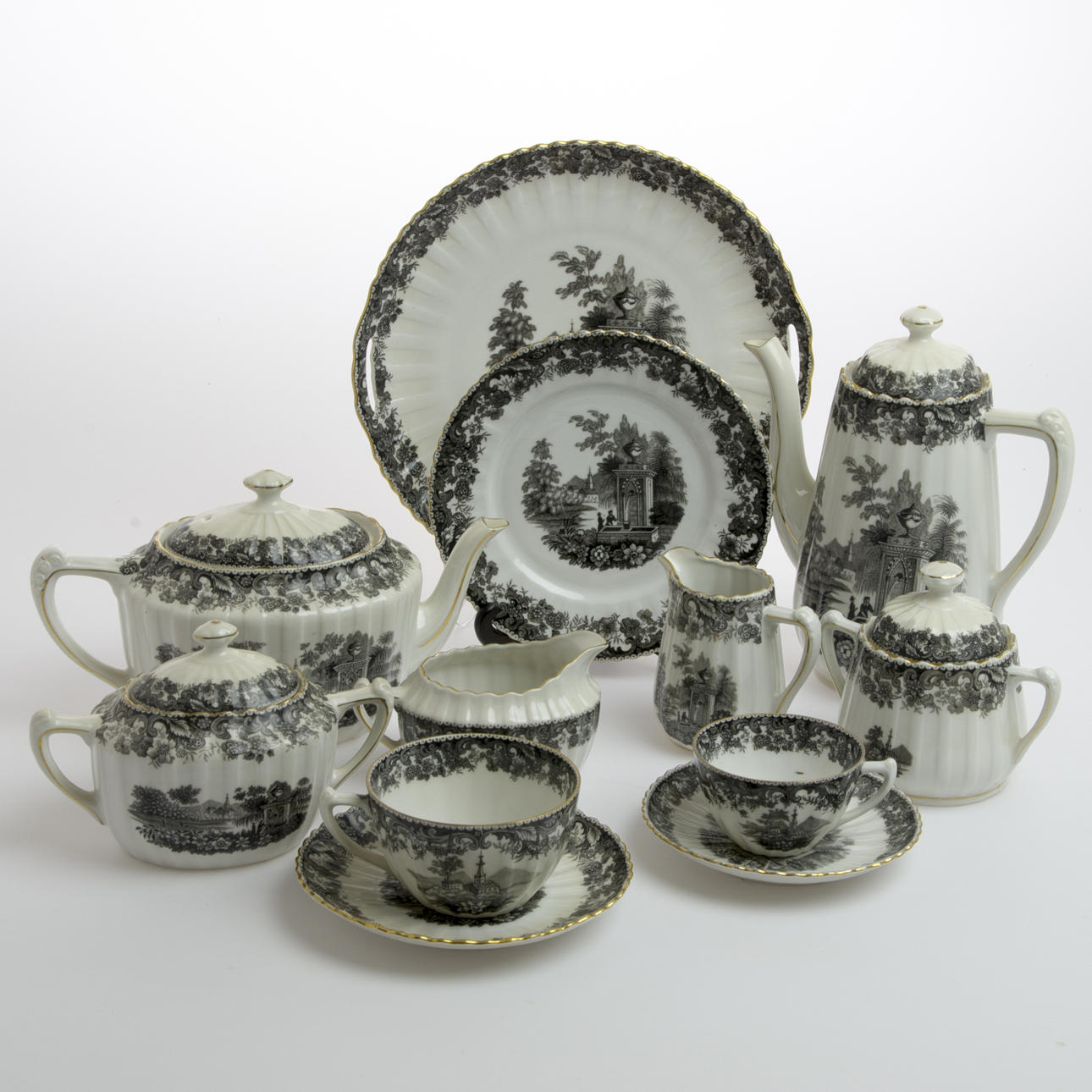 TE- SAMT KAFFESERVIS, 55 delar, "Alt England", Rosslau.