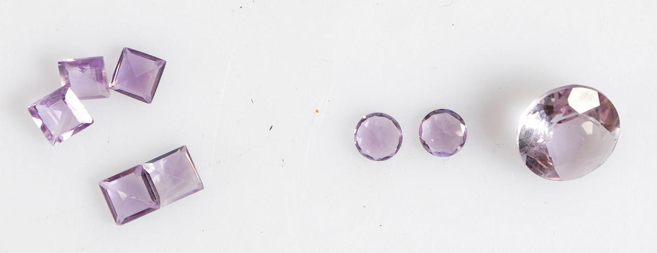 ÄDELSTENAR, 8 st, Amethyst.