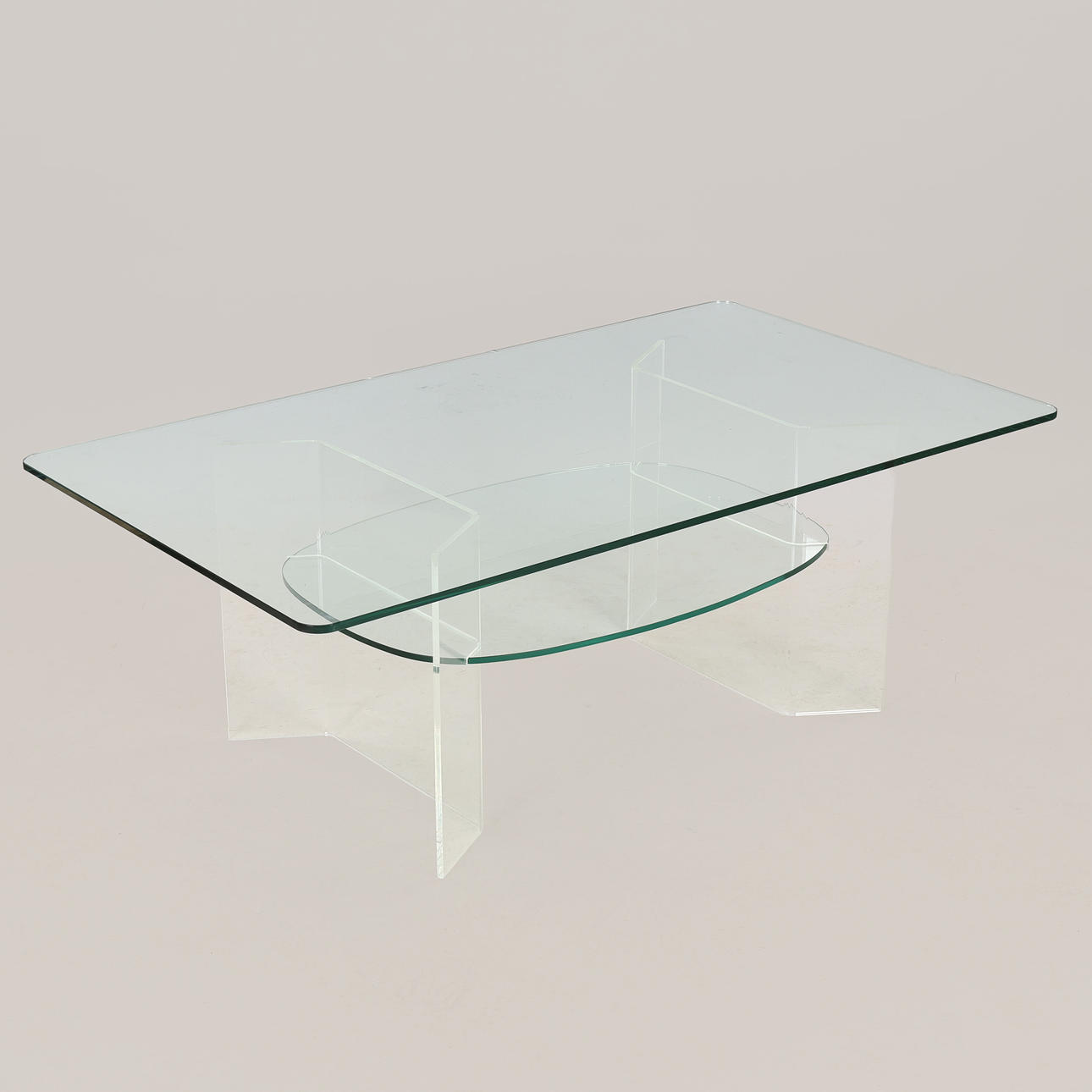 Fogia studio 'Combiplex' glass coffee table.