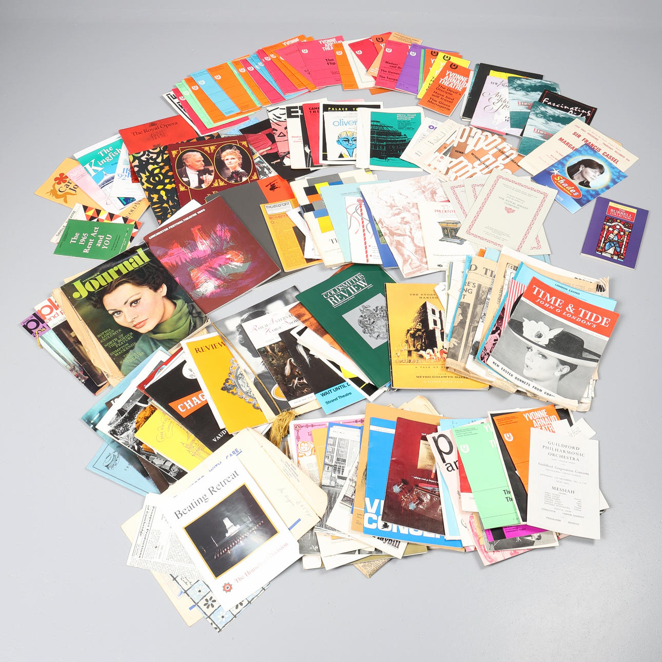 COLLECTION OF THEATRE AND CONCERT PROGRAMMES, MAGAZINES, ETC ...