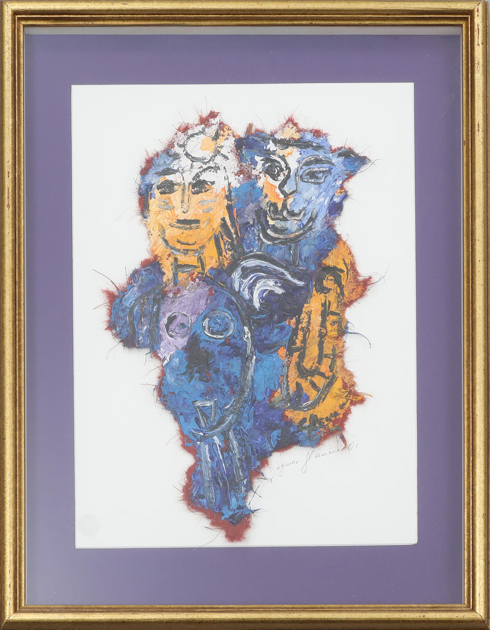 DAGMAR GLEMME. Mixed media, signed, dated 2001.