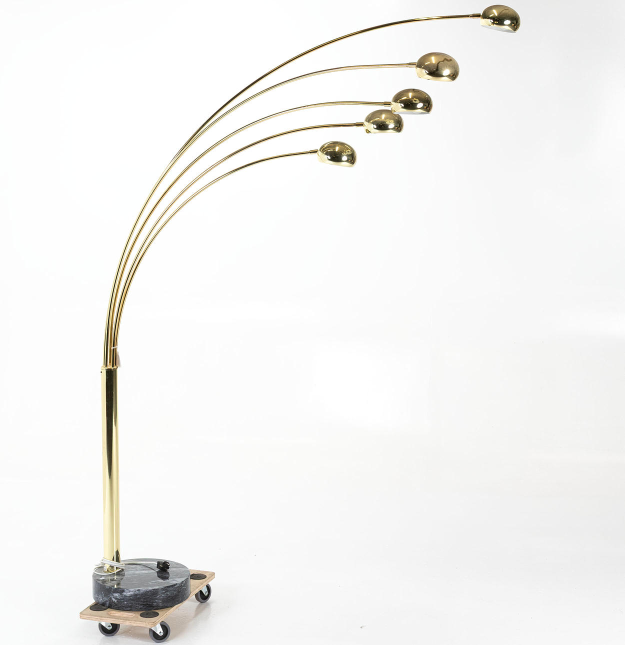 FLOOR LAMP, 5-arm with marble base.