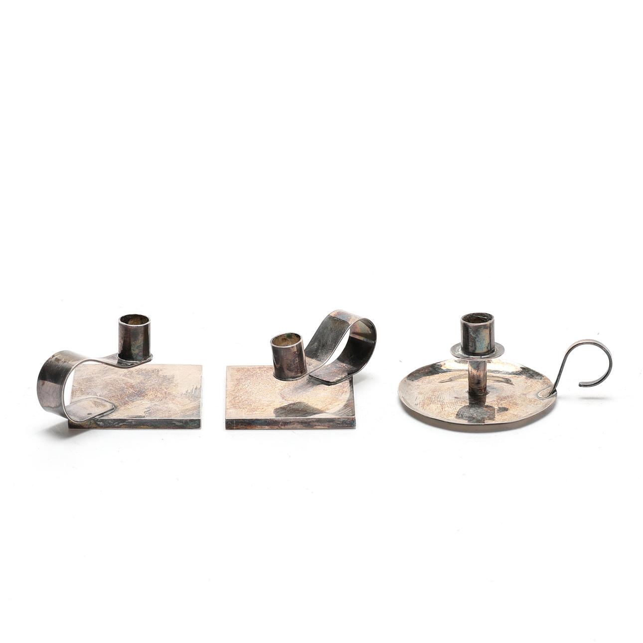 CANDLESTICKS. Silver, 3 pcs, weight 197 g.