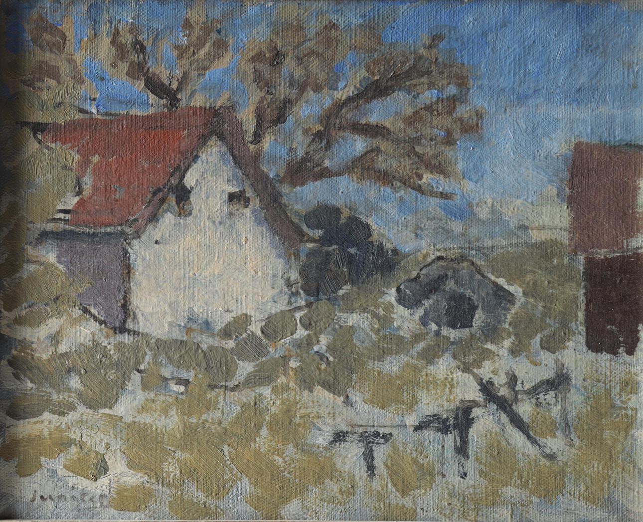 FOLKE JUPITER. “Ljugarn, Gotland”, oil on panel, signed.