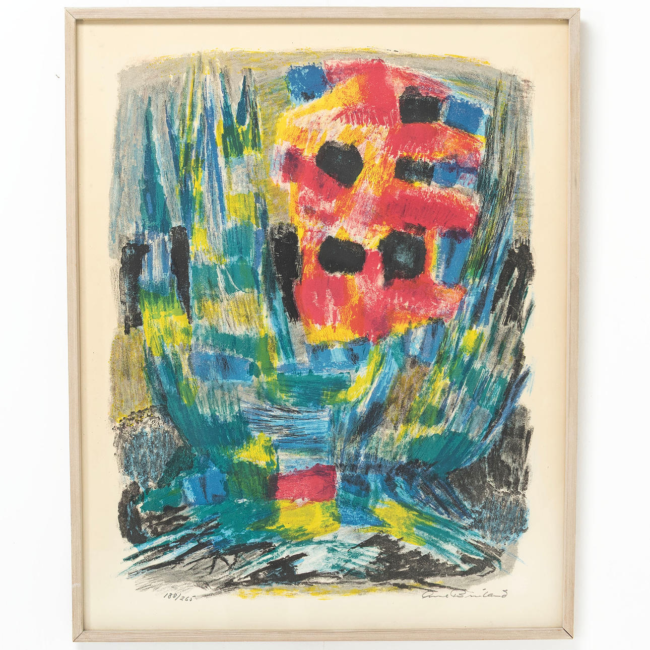 ARNE BRULAND. Lithograph, composition, signed & numbered 165/265.