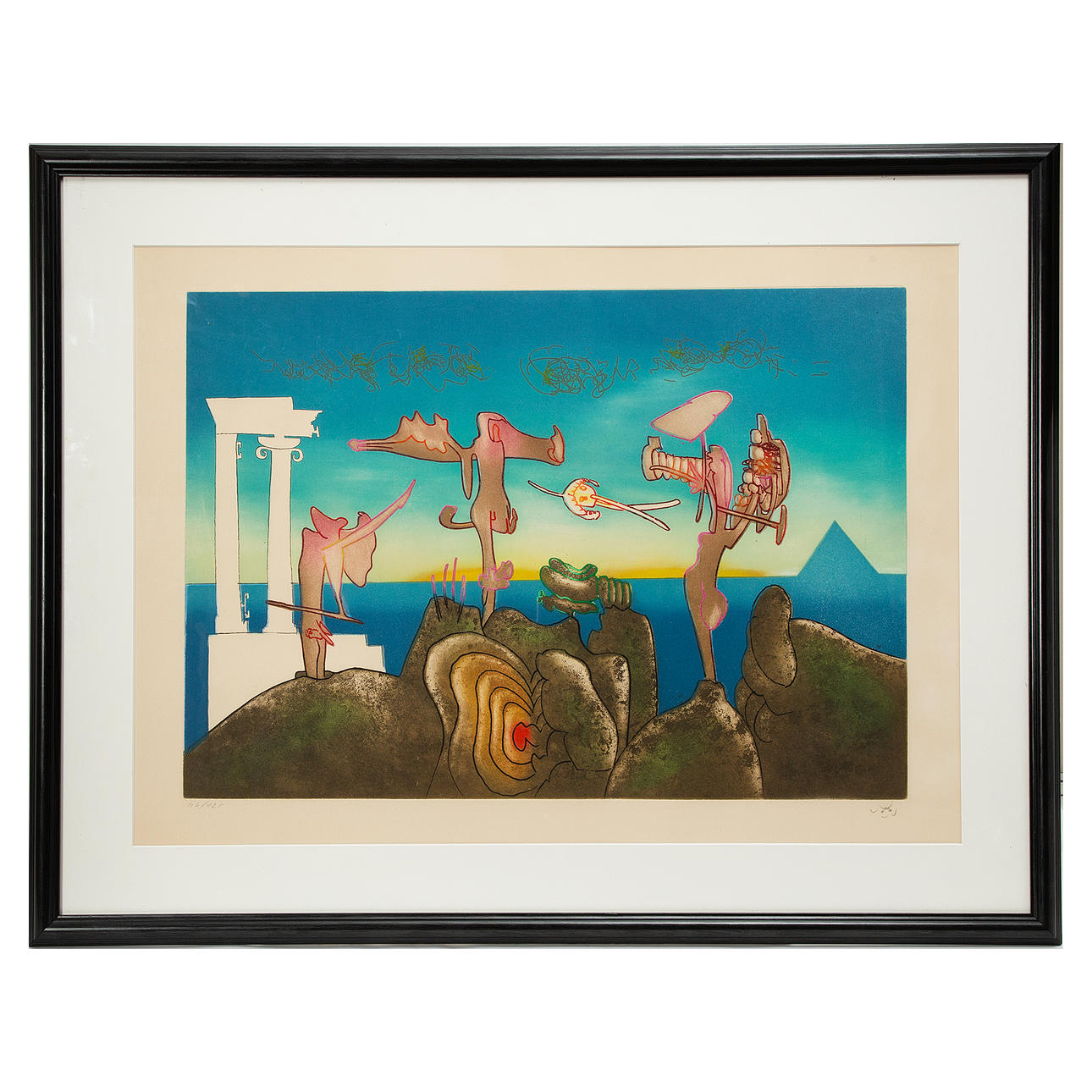 ROBERTO MATTA. Colour etching, signed and numbered 44/125.