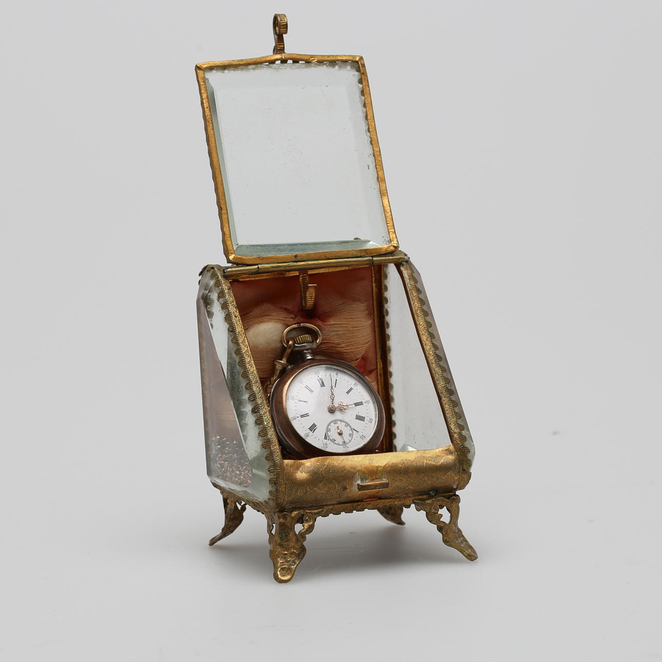 MORMORSUR, silver, i klockställ, 1800/1900-tal.