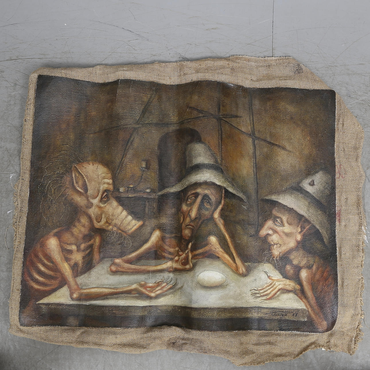 OIDENTIFIERAD KONSTNÄR. Olja på duk, signerad och daterad 07.