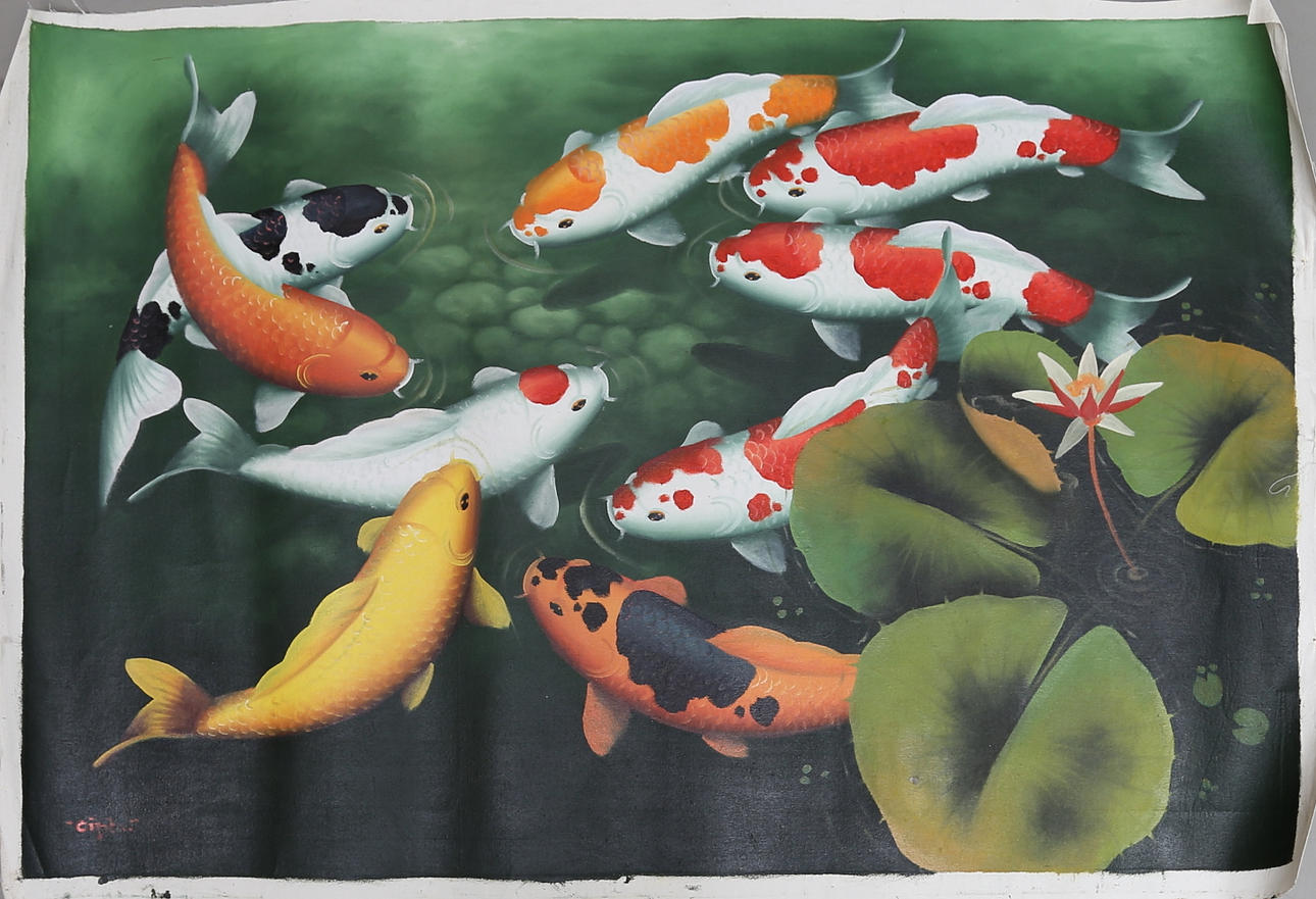 OIDENTIFIERAD KONSTNÄR. Olja på duk, signerad.