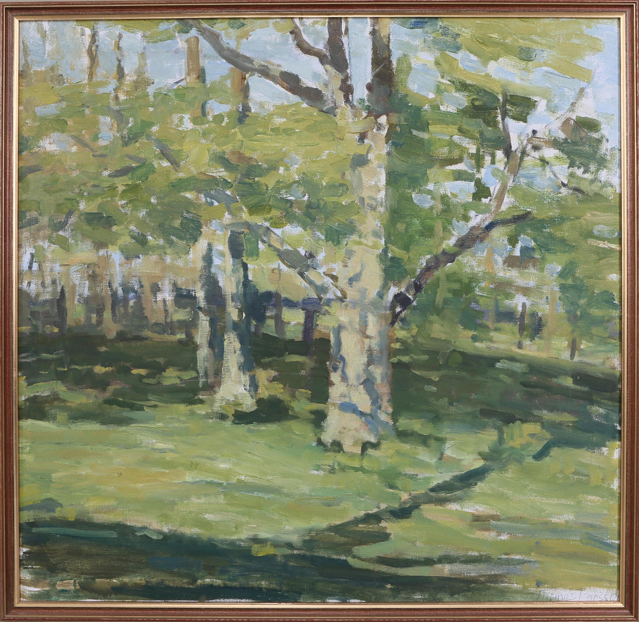 THOMAS LARSSON. Träden, olja på duk, signerad.