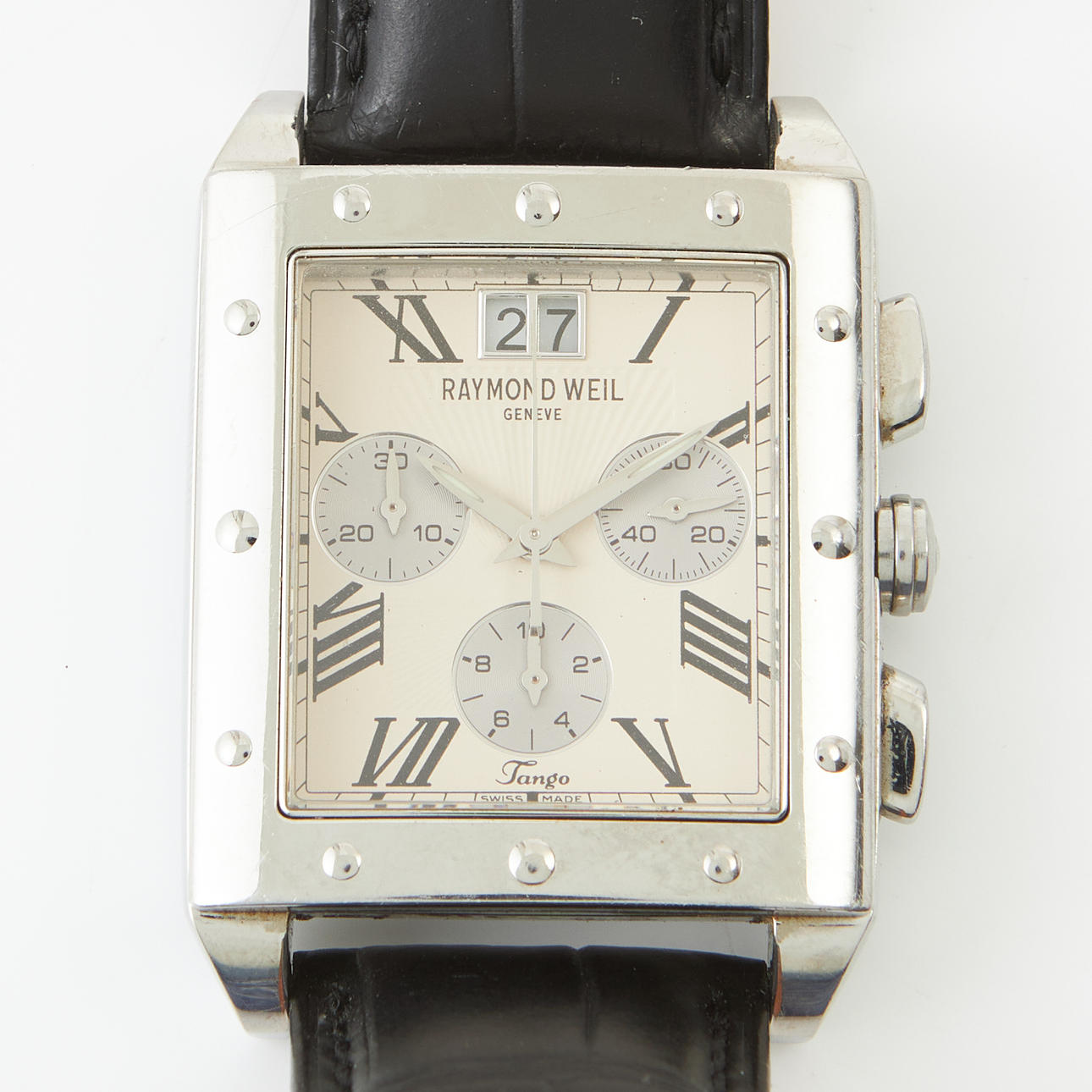 RAYMOND WEIL, Tango, chronograph, wristwatch, 34 x 36 (47) mm
