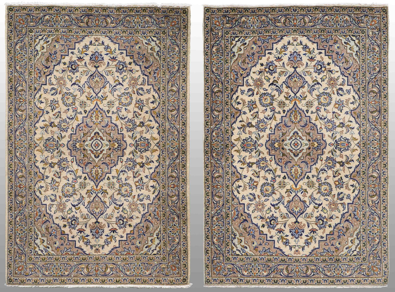 MATTOR, 2 st, ljus keshan, (fine), 164 x 108 cm samt 162 x 108 cm.