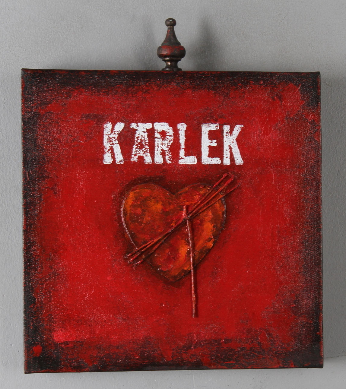 THOMAS MÜLLER. "Kärlek", blandteknik, signerad a tergo.