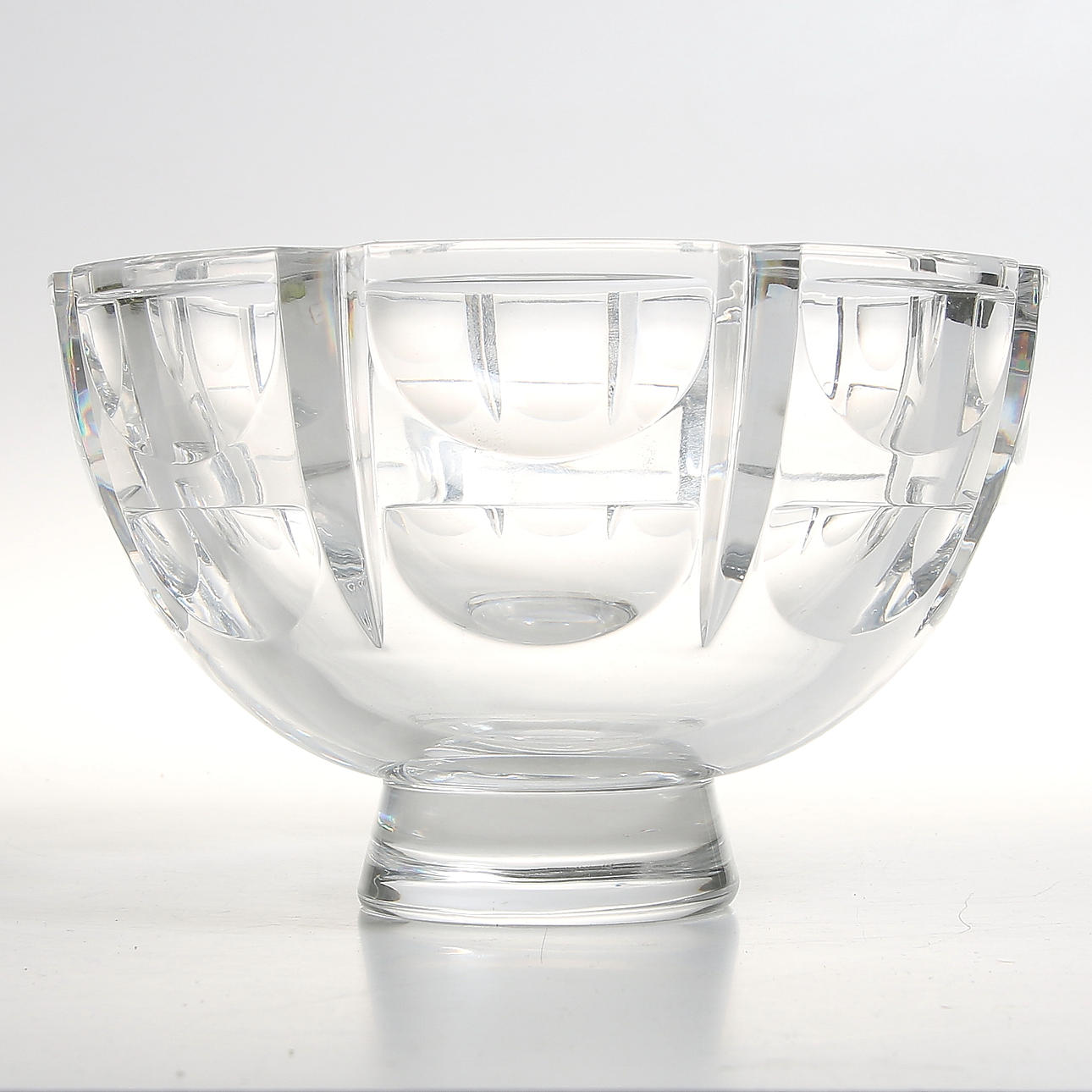 SKÅL, kristall, "Tusen Fönster", Simon Gate, signerad, Orrefors, 1900-tal.