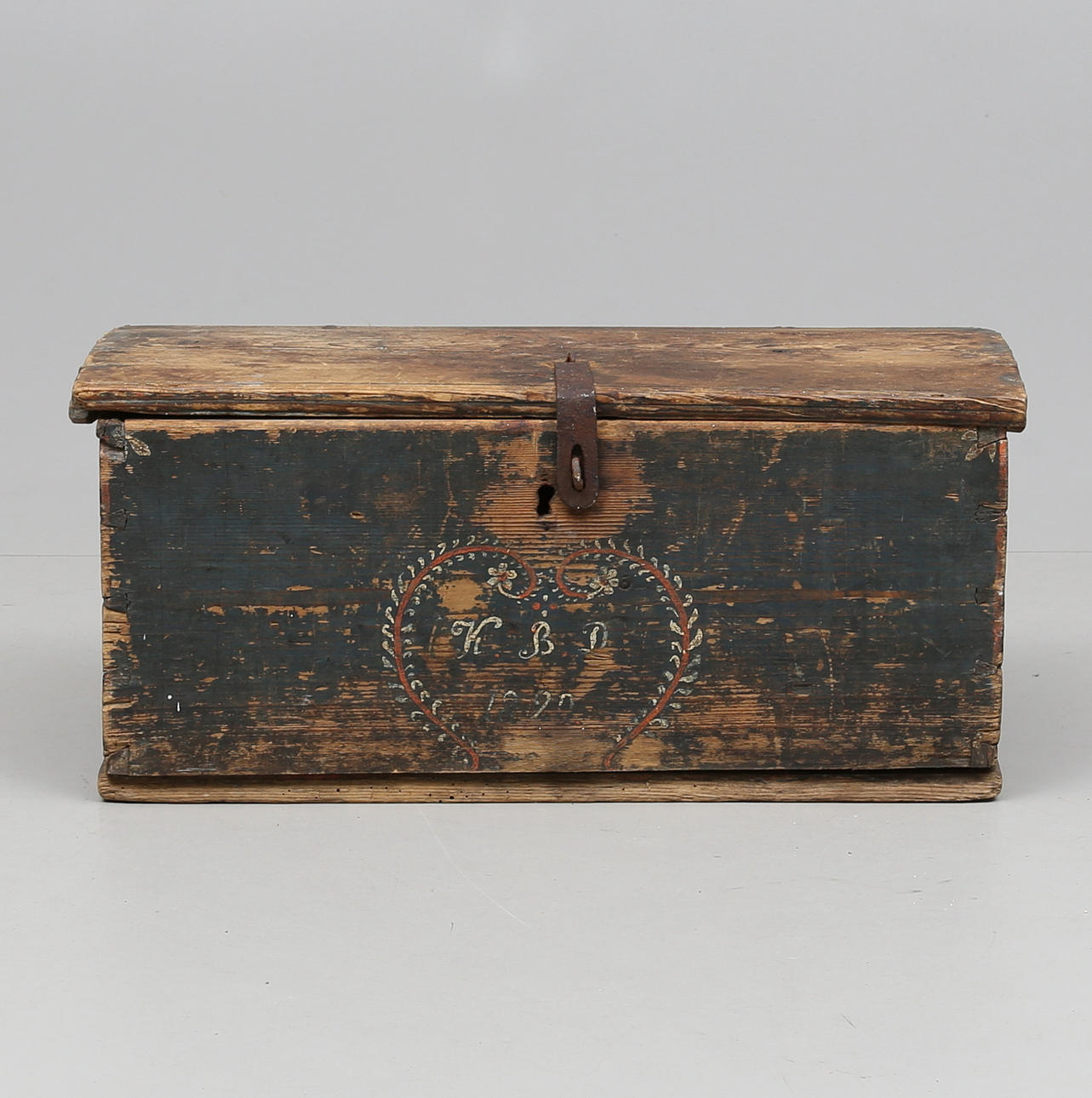 KISTA, allmoge, originalmålad och daterad 1820.