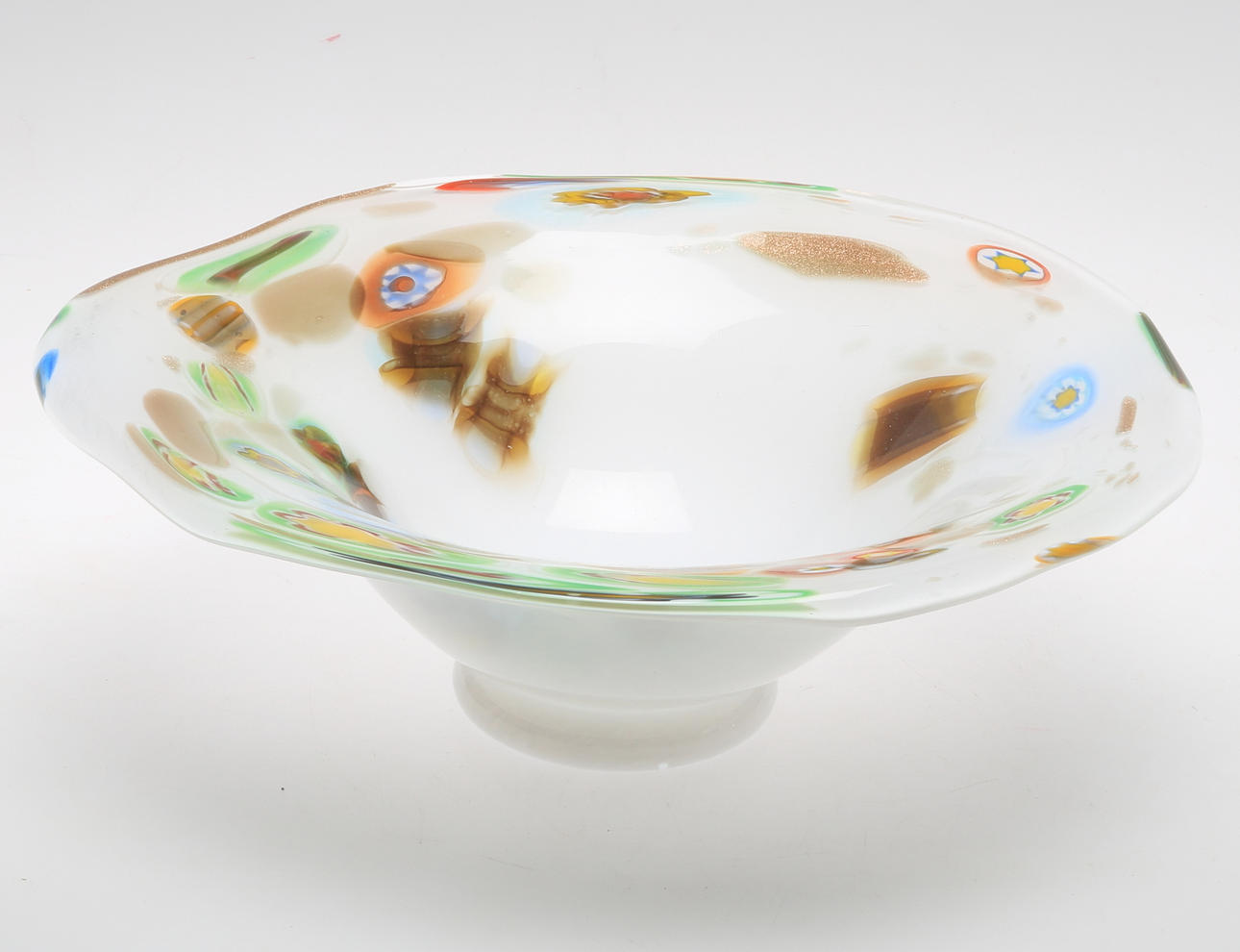 KONSTGLAS, skål, Luigi Barbaro, Johansfors, signerad och daterad -95.
