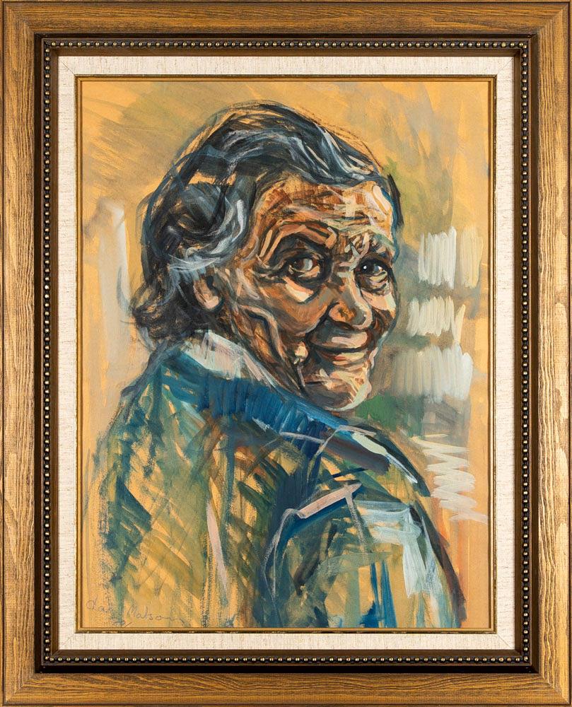 LARS MATSON. Mixed media on paper, Portrait, Signed and Dated 1970.