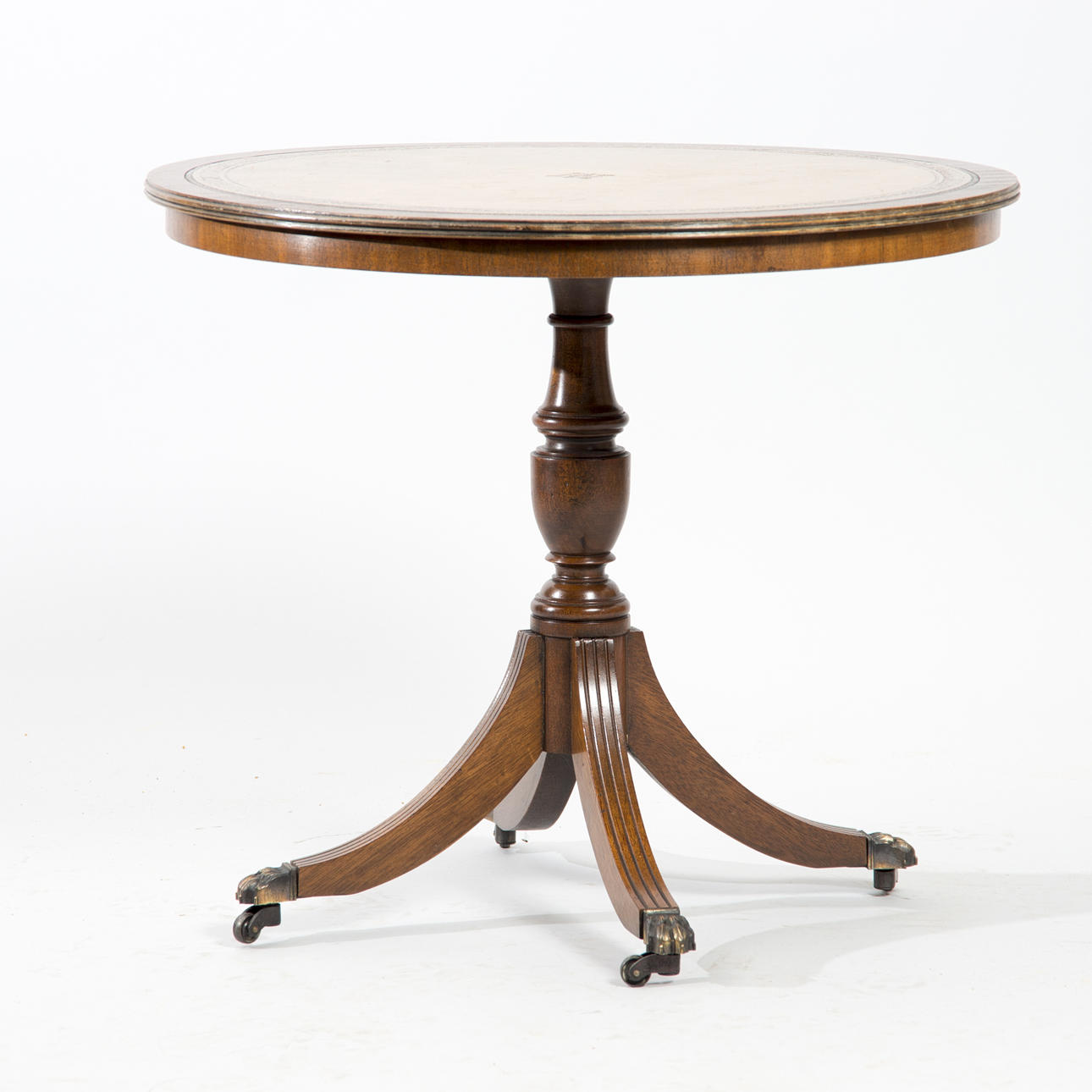 LAMPBORD, mahogny med skinnskiva, engelsk stil.