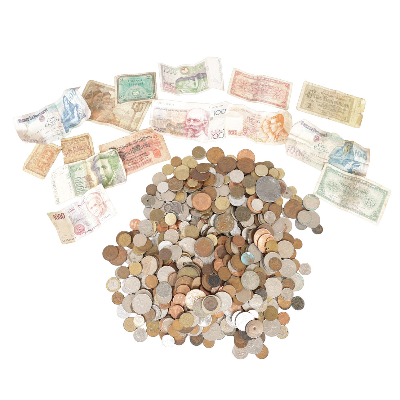 LARGE COLLECTION OF WORLD COINS AND BANK NOTES. Coins, Medals & Stamps ...