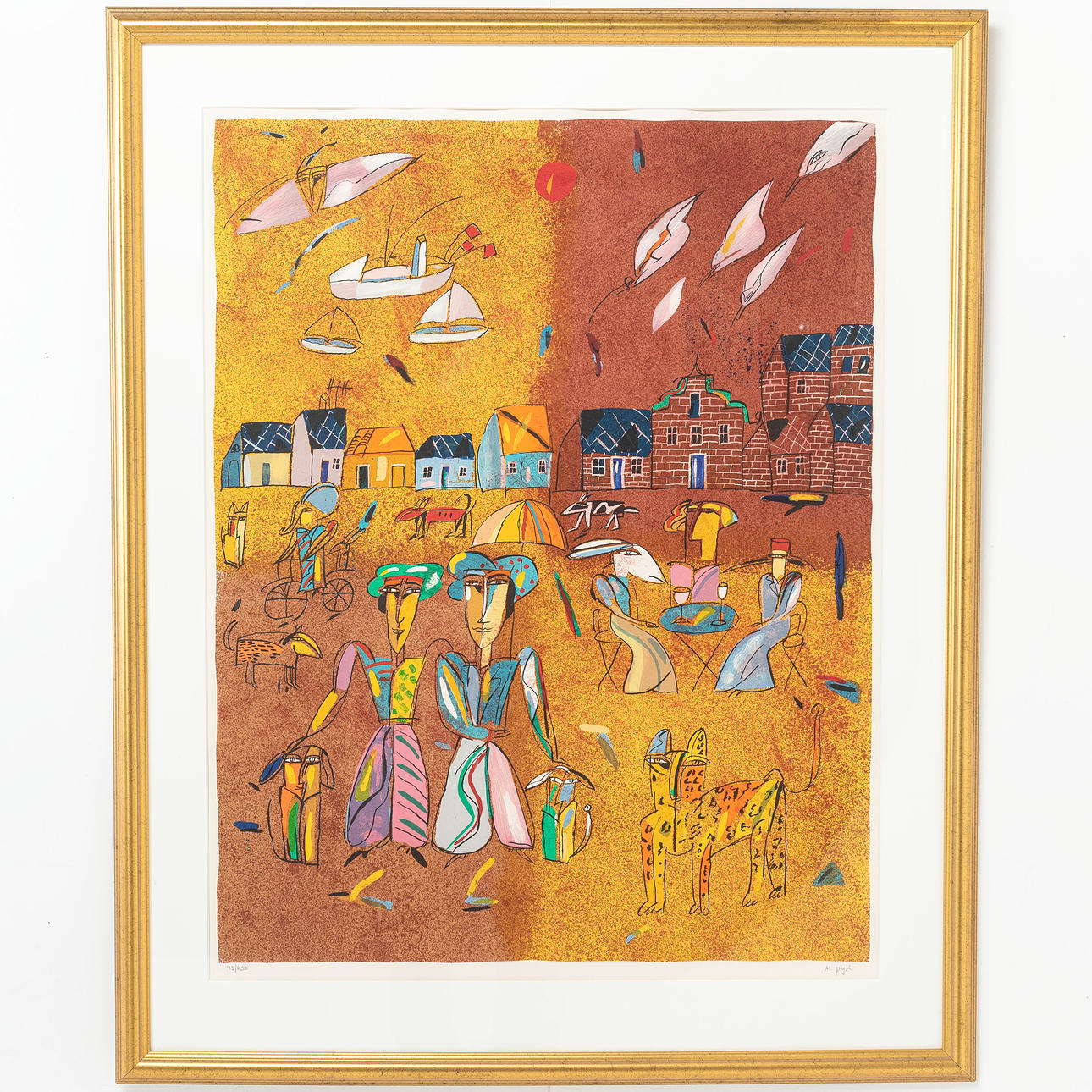 MADELEINE PYK. Lithograph, Summer in Simrishamn, signed & numbered 45/250.