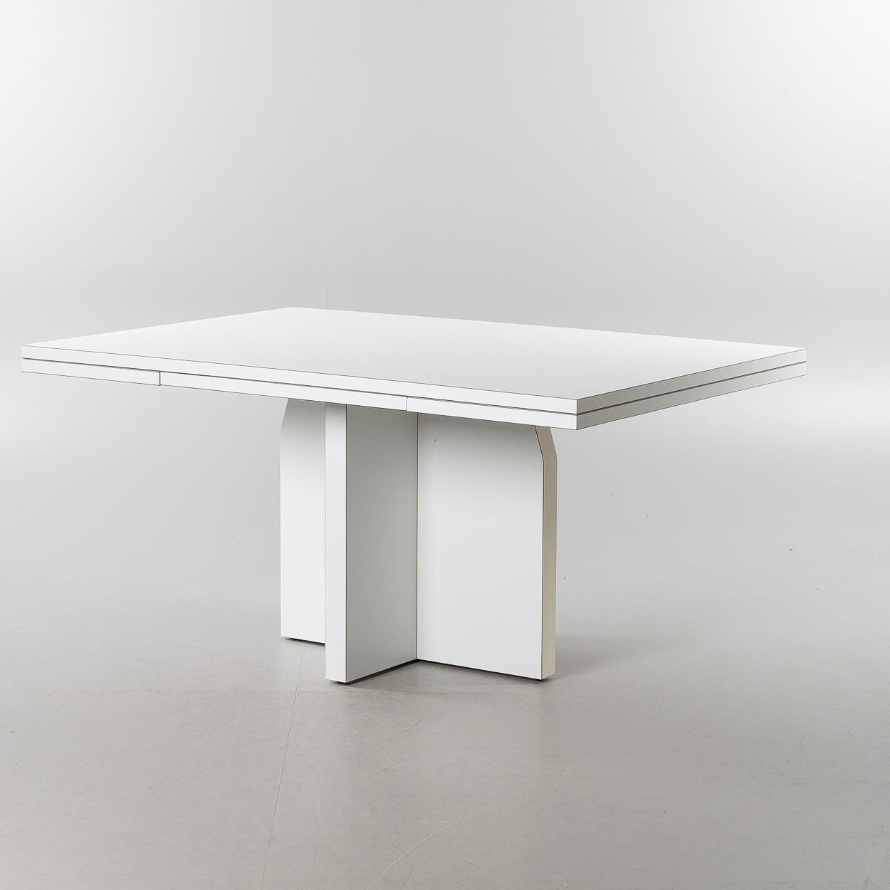 DINING TABLE “Bristol”, white laminate, 19/2000s.