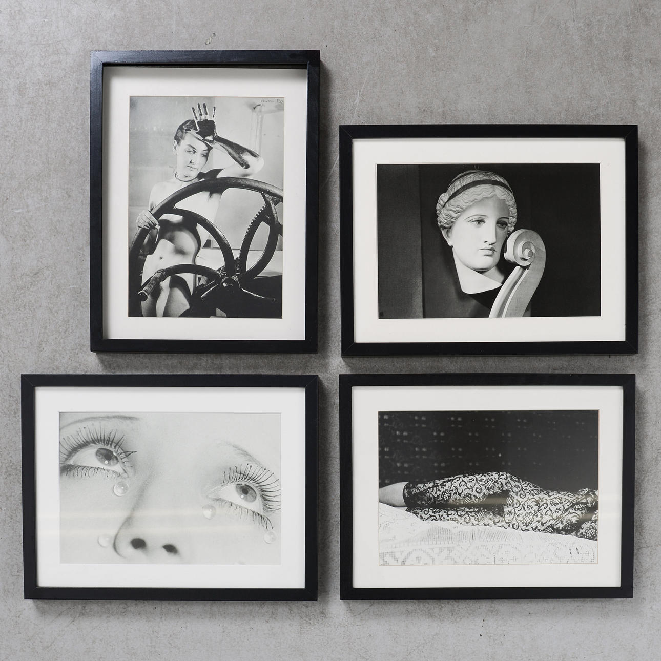 MAN RAY. AFTER. Photographs in frame, 4 pcs.