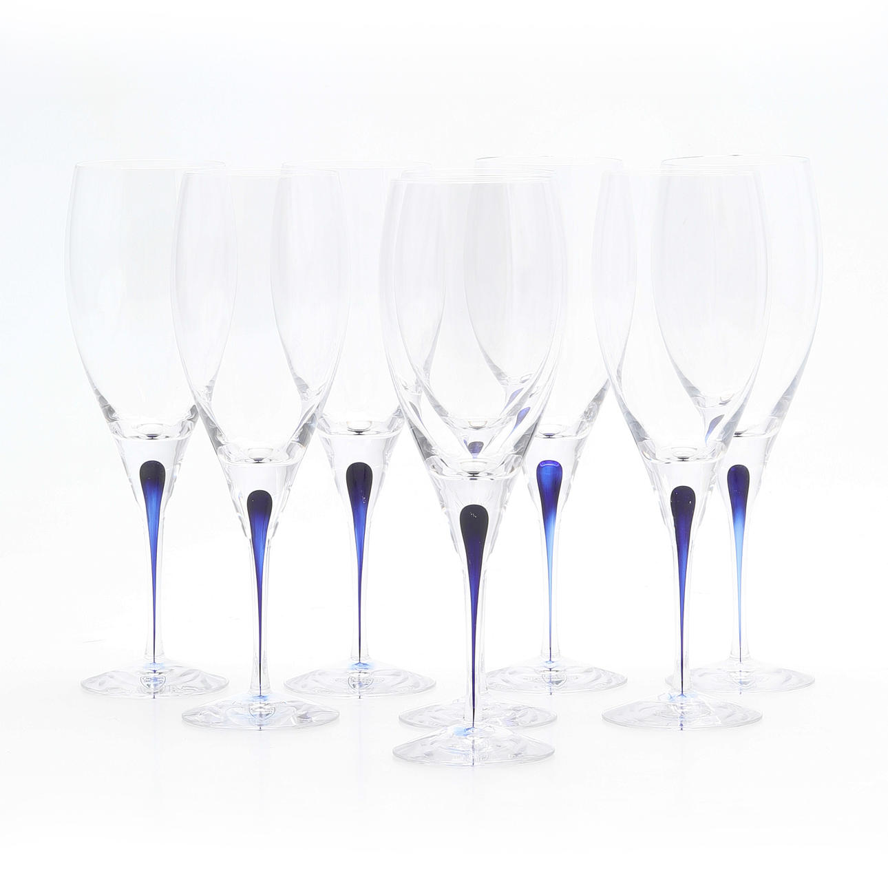 ERIKA LAGERBIELKE, vinglas, 8 st, Intermezzo" Orrefors.