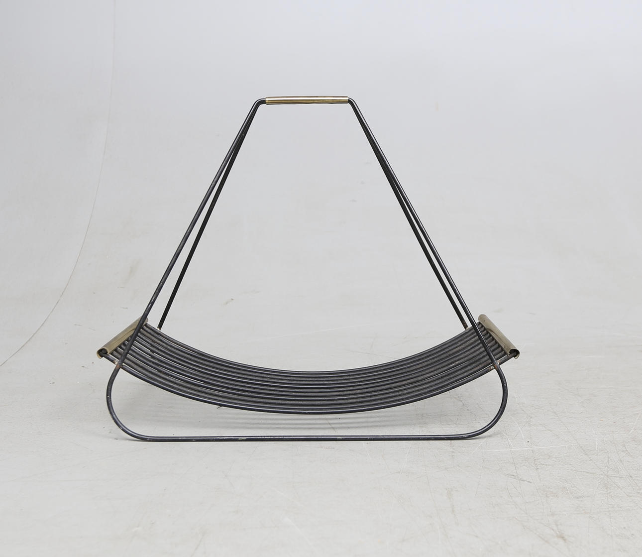 VEDKORG, smide och mässing, 1960-tal.