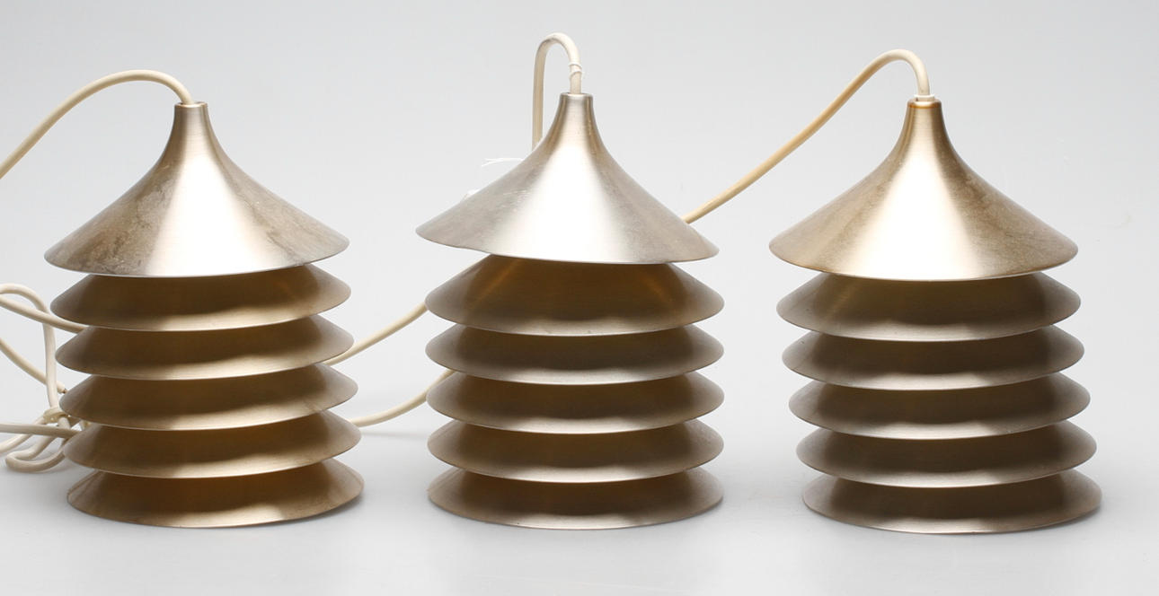 TAKLAMPOR, 3 st, "Duett", Bent Boysen, IKEA, 1900-talets andra hälft, höjd ca. 19 cm.