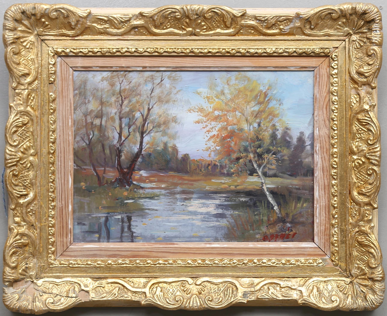 OLOF DYNÈT. Olja på pannå, signerad.