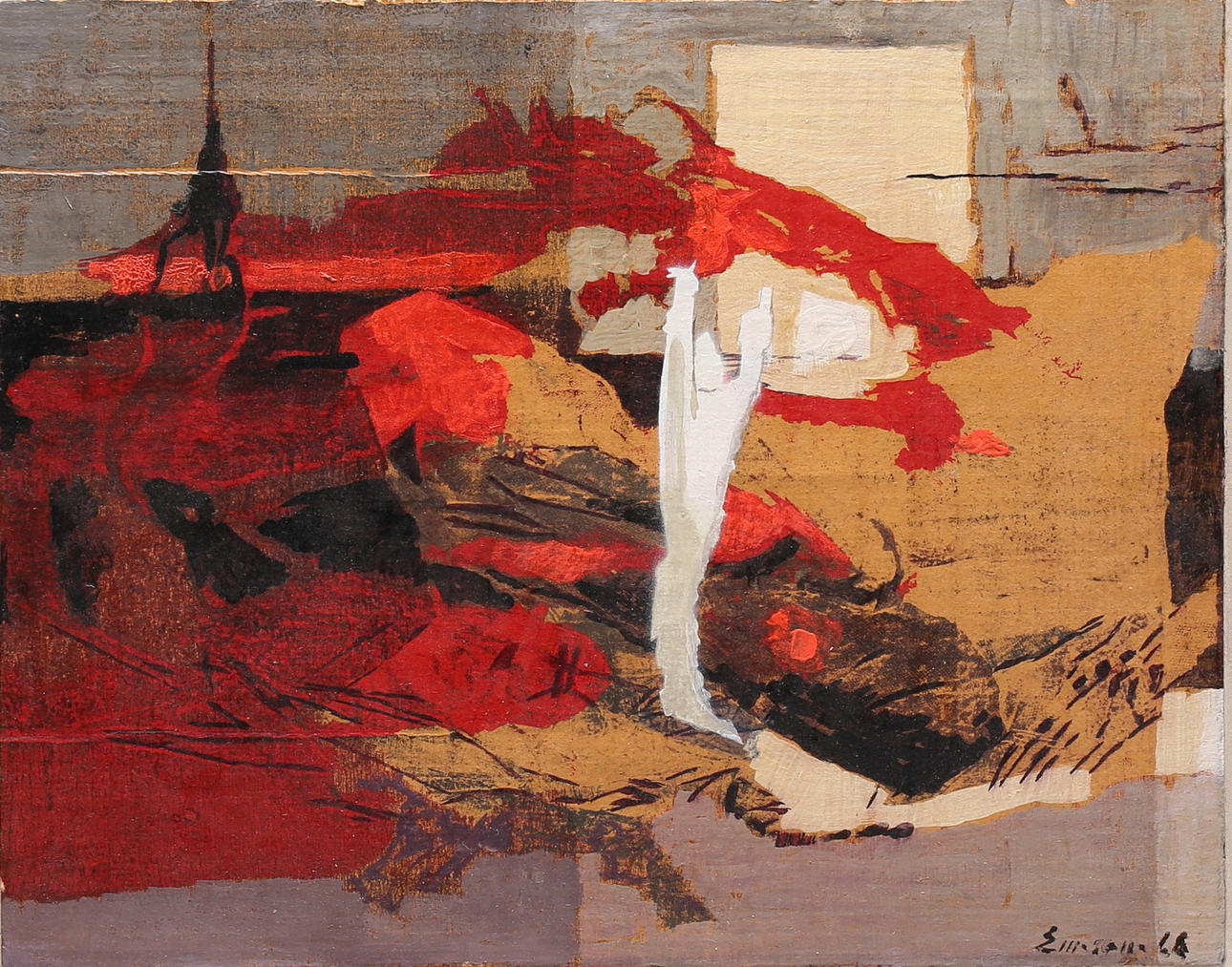 ERIK EMANUELSSON. mixed media, signed and dated 68.