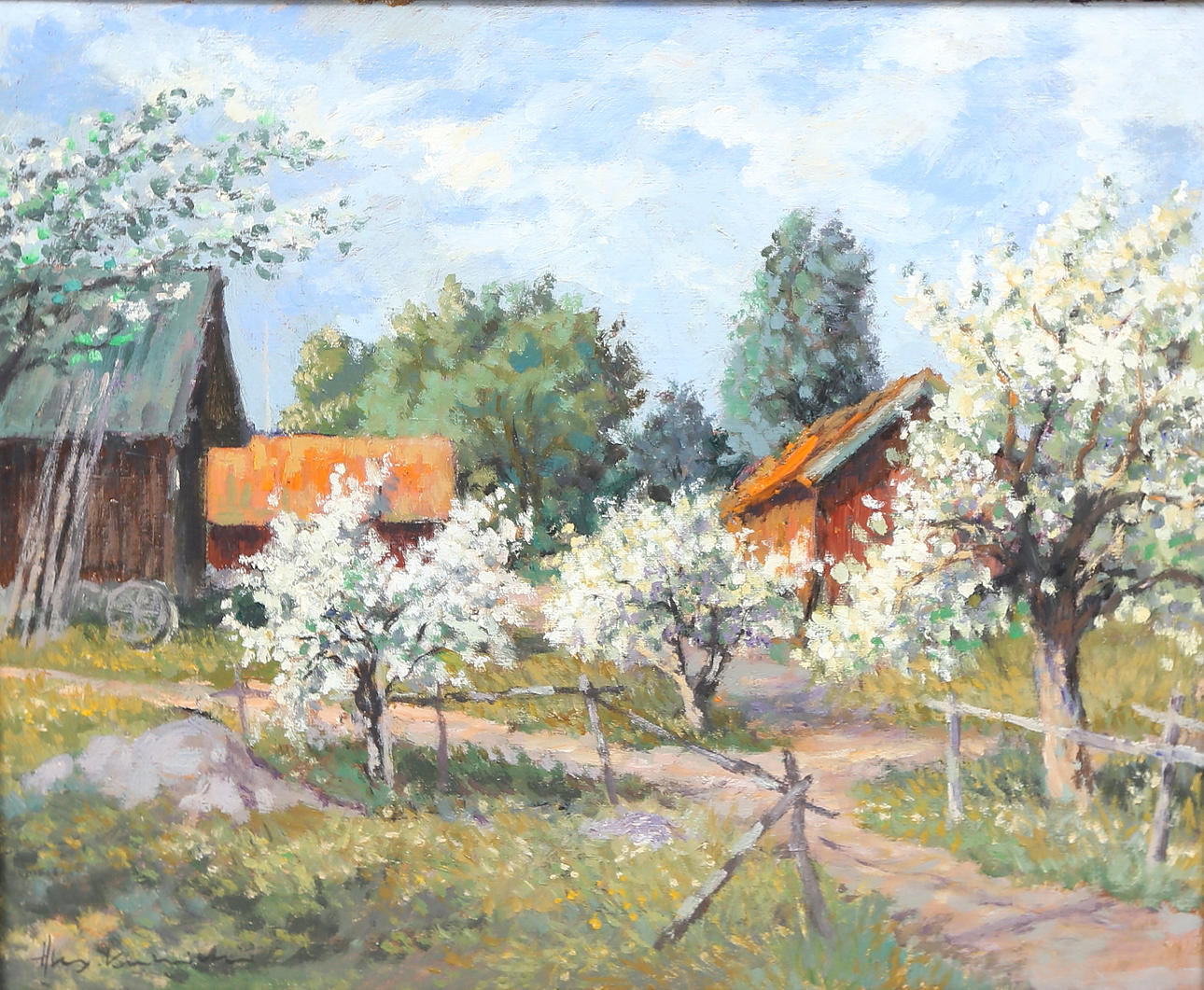 ALEXANDER KUNICKI. oil on canvas, signed.