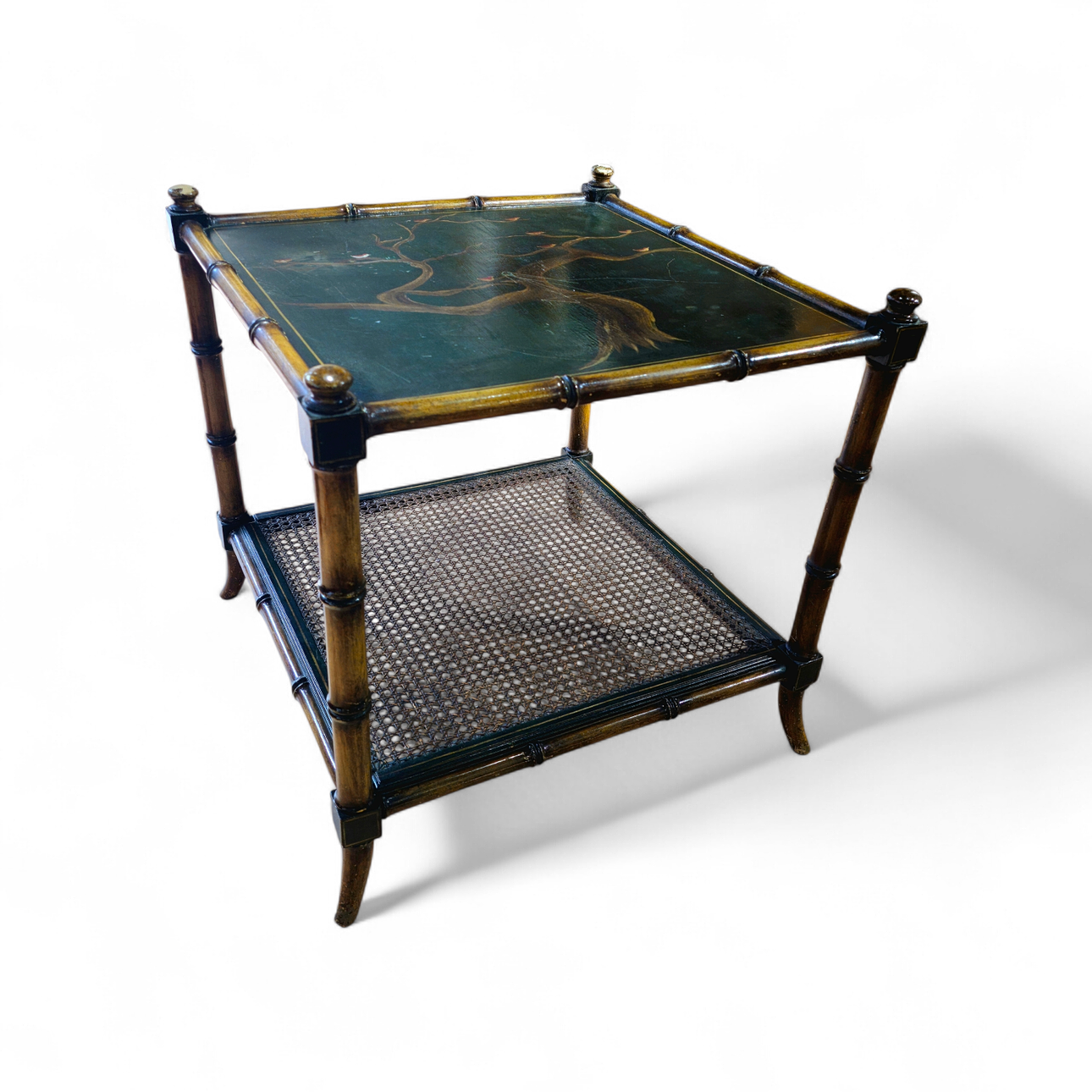 Bamboo table with two levels.