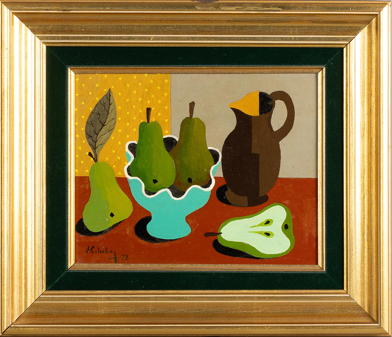 ERIC CEDERBERG. Still life, tempera on panel, signed and dated 1978.